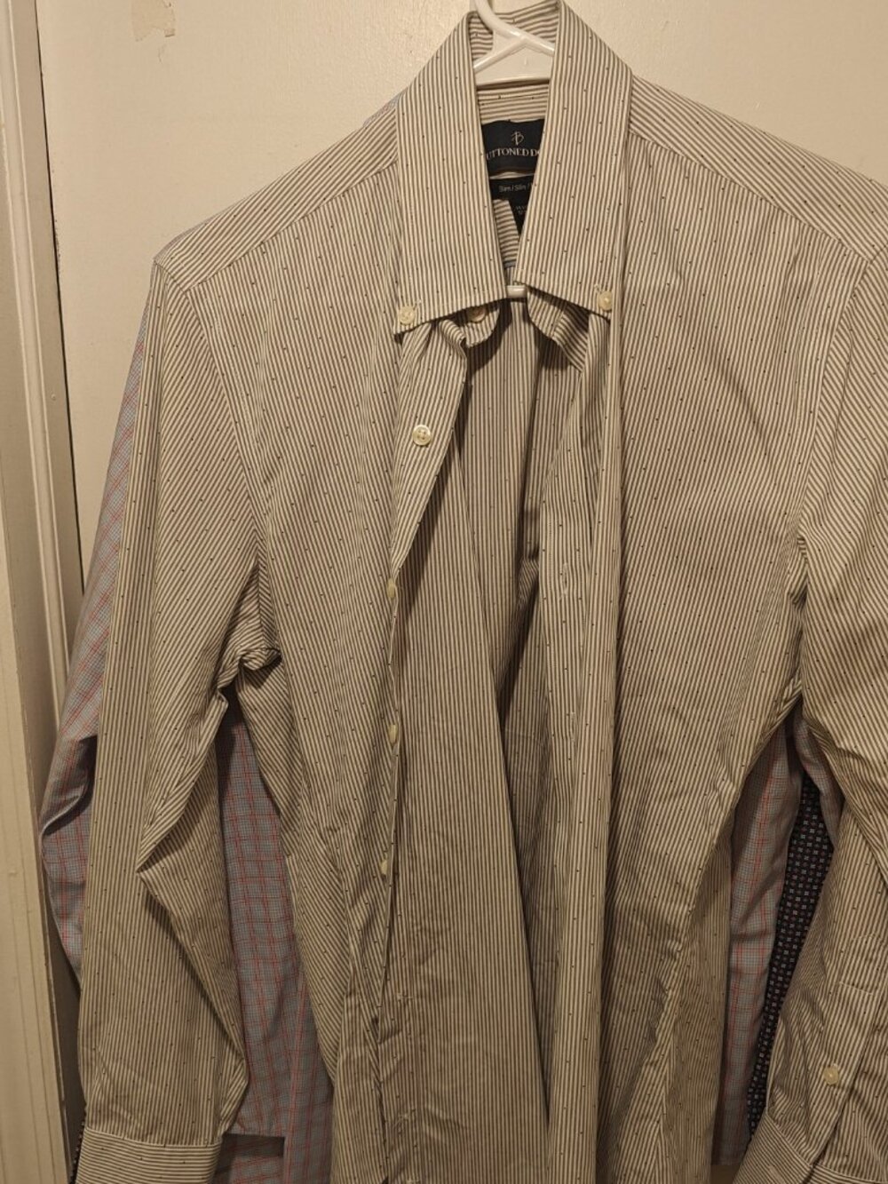 2 Untuckit and Buttoned Down brand 3 dress shirts S 14.5 slim fit 100% cotton